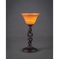 Elegant Mini Table Lamp Shown In Dark Granite Finish With 7