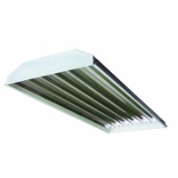 High Bay Fluorescent Enhanced specular aluminum reflector 86 6 lamp 54W T5 program rapid start ballast MV