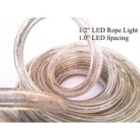 Cbconcept 120Vlrs-50Ft-Ww 120-Volt 2-Wire 1/2-Inch Led Rope Light, 1.0-Inch Led Spacing Christmas Lighting, Indoor/Outdoor Rope Lighting, 50-Feet, Warm White