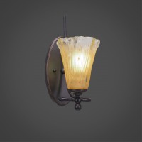 Capri 1 Light Wall Sconce Shown In Dark Granite Finish With 5.5