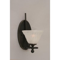 Capri 1 Light Wall Sconce Shown In Dark Granite Finish With 7