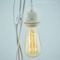 Fantado 15Ft Hanging Pendant Light Cord By Paperlanternstore - Compatible With Incandescent, Cfl Or Led - Features An Easy On/Off Switch - Color: White - Ul Listed