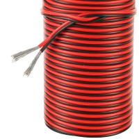 20 Gauge 2Pin Extension Wire, Evz 20Awg 2 Conductor Parallel Electric Cable Cord For Led Strips Single Color 3528 5050, Red Black, 66Ft/20M