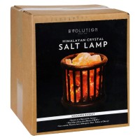 Evolution Salt Basket Crystal Himalayan Salt Lamp Wood 810 Lbs