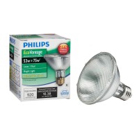 Philips Par30S Dimmable Flood Light Bulb, 920 Lumen, Bright White (2860K), 53W=75W, E26 Medium Base, 1-Pack