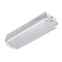 Knightsbridge 230V Ip65 6W Led Emergency Bulkhead Non-Maintained, 6 W, White