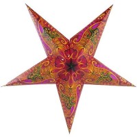 Quasimoon Paperlanternstore.Com 24 Inch Magenta Oriental Swan Paper Star Lantern, Hanging Decoration