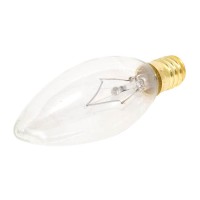 Bulbrite 60W 130V Clear Blunt Tip Decorative Bulb, European E14 Base