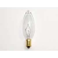 Bulbrite 60W 130V Clear Blunt Tip Decorative Bulb, European E14 Base