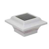 Classy Caps 2.5X2.5 White Aluminum Imperial Solar Post Cap Sl082W 2-Pack