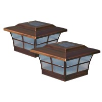 Classy Caps Sl086 6X6 Prestige Solar Post Cap Copper Pack Of 2