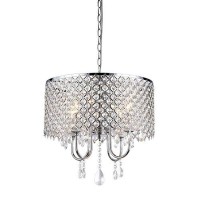 Add some class to your home decor with this 4light deluxe crystal chandelier This elegant light fixture will dazzle your home with beauty ETL Listed andor cETL Listed