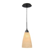 Woodbridge Lighting 13226Meb-A06E18 Art Glass 1-Light Mini-Pendant, Metallic Bronze