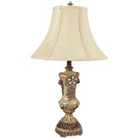 Ok Lighting Vintage Table Lamp, Rose