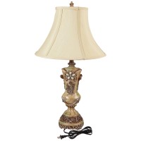 Ok Lighting Vintage Table Lamp, Rose