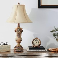 Ok Lighting Vintage Table Lamp, Rose