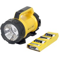 Aa Heavy Duty Led Torch Aa3881 - 180 M Beam Distance, Adjustable Base 6 Angles, 120 Lumens, Weatherproof, Batteries Included