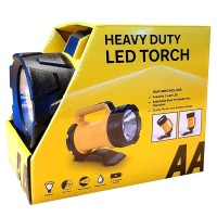 Aa Heavy Duty Led Torch Aa3881 - 180 M Beam Distance, Adjustable Base 6 Angles, 120 Lumens, Weatherproof, Batteries Included