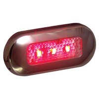 T-H Marine Led-51824-Dp Led Oblong Courtesy Lights - Red