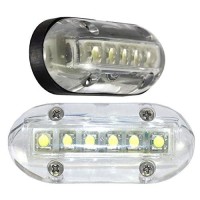 T-H Marine Led Underwater Boat Light - High-Intensity Surface Mount Waterproof Lighting - Use Above Or Below Water - Multi-Purpose Use And Low Power Draw - White