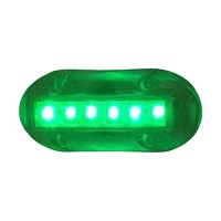 T-H Marine Underwater Boat Lights - High-Intensity Surface Mount Waterproof Lighting - Use Above Or Below Water - Multi-Purpose Use And Low Power Draw - Green