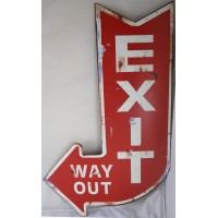 Vintage Looking Exit Way Out Sign