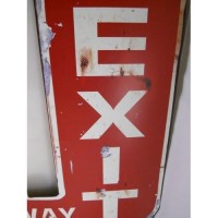 Vintage Looking Exit Way Out Sign