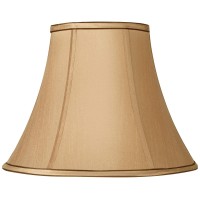 Tan And Brown Medium Bell Lamp Shade 7