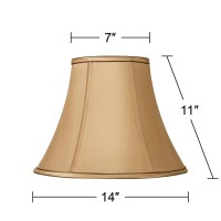 Tan And Brown Medium Bell Lamp Shade 7