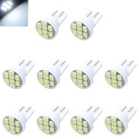 Jtech 10X T10 8Smd White Led Car Lights Bulb Interior Instrument Cluster License Light W5W 147 152 158 159 161 168 184