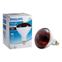 Philips 415836 Heat Lamp Bulb 250-Watt R40 Red 4 Pack