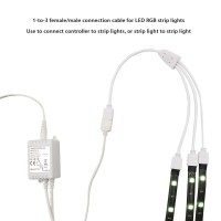 Description This is 1 to 3 splitter for 50503528 RGB LED strip lights No matter you are professional or not this component will help you to finish your project quick and easy It can be used as strip to strip or strip to controller connection cable and sav