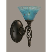 Elegant Wall Sconce Shown In Dark Granite Finish With 7