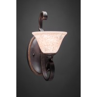 Elegant Wall Sconce Shown In Dark Granite Finish With 7