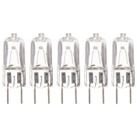 Anyray A1602Y (5)-Pack 35 Watt G6.35 120V 35W 110 Volt 35Watt Bi Pin T4 130V Halogen Light Bulbs