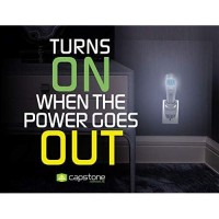 Capstone Lighting 4-In-1 Eco-I-Lite - Use As Emergency Flashlights, Night Light, Power Failure Light & Work Light - Rechargeable Flashlight Great For Hurricane Supplies, Black Outs, Power Failure