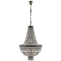 Worldwide Lighting W83088B20 Metropolitan 8 Light Medium Chandelier, Antique Bronze Finish And Clear Crystal, 20