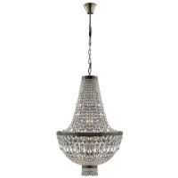 Worldwide Lighting W83088B20 Metropolitan 8 Light Medium Chandelier, Antique Bronze Finish And Clear Crystal, 20