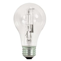 Satco S2404 72 Watt (100 Watt) 1490 Lumens A19 Halogen Warm White 3000K Clear Light Bulb, 2-Pack