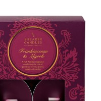 Shearer Candles Frankincense And Myrrh (Pack Of 8) Scented Tealights - Burgundy,80 X 80 X 30