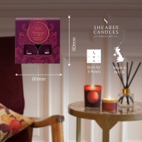 Shearer Candles Frankincense And Myrrh (Pack Of 8) Scented Tealights - Burgundy,80 X 80 X 30