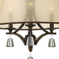 Fredrick Ramond Mime Collection Three Light Chandelier, French Bronze