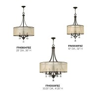 Fredrick Ramond Mime Collection Three Light Chandelier, French Bronze