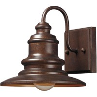 Elk Lighting 470101 8 By 8-Inch Marina 1-Light Outdoor Wall Sconce, Hazelnut Bronze Finish