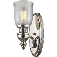 Elk 66780-1 One Light Wall Sconce, 7 By 15-Inch, Polished Nickel