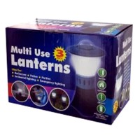 Add a pleasant glow to gardens and patios with this 3piece set of LED Touch Lantern Garden Lights Ideal for barbecues patios parties and emergency lighting Just press down light to turn on and off Lights can either be assembled with provided spikes or dis