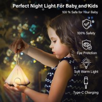 KANG DE Night Light for KidsWireless table lamp can be turned off regularlyPortable night light for outdoor camping360 EyeCare Lighting Portable Handle LongLasting