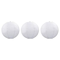 White Round Shaped Paper Lanterns