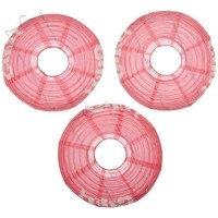 Beistle 3-Pack Its A Girl! Paper Lanterns, 9-1/2-Inch, Pink/White (54575)