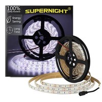 Supernight Led Light Strip, 16.4Ft/5M Smd 5050 60Leds/M Cool White Waterproof Led Flexible Flash 300 Leds Rope Lights